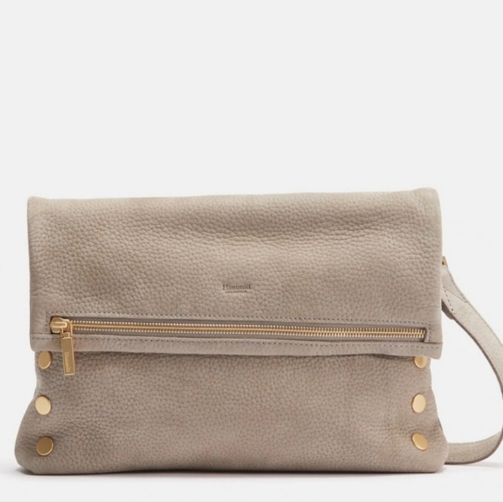 Hammitt VIP Large Crossbody in Limited Edition Gray Natural/Brushed Gold